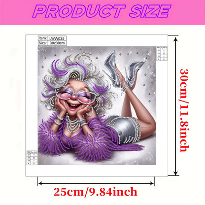 Cute Grandma - Special Shaped Drill Diamond Painting 30*30CM