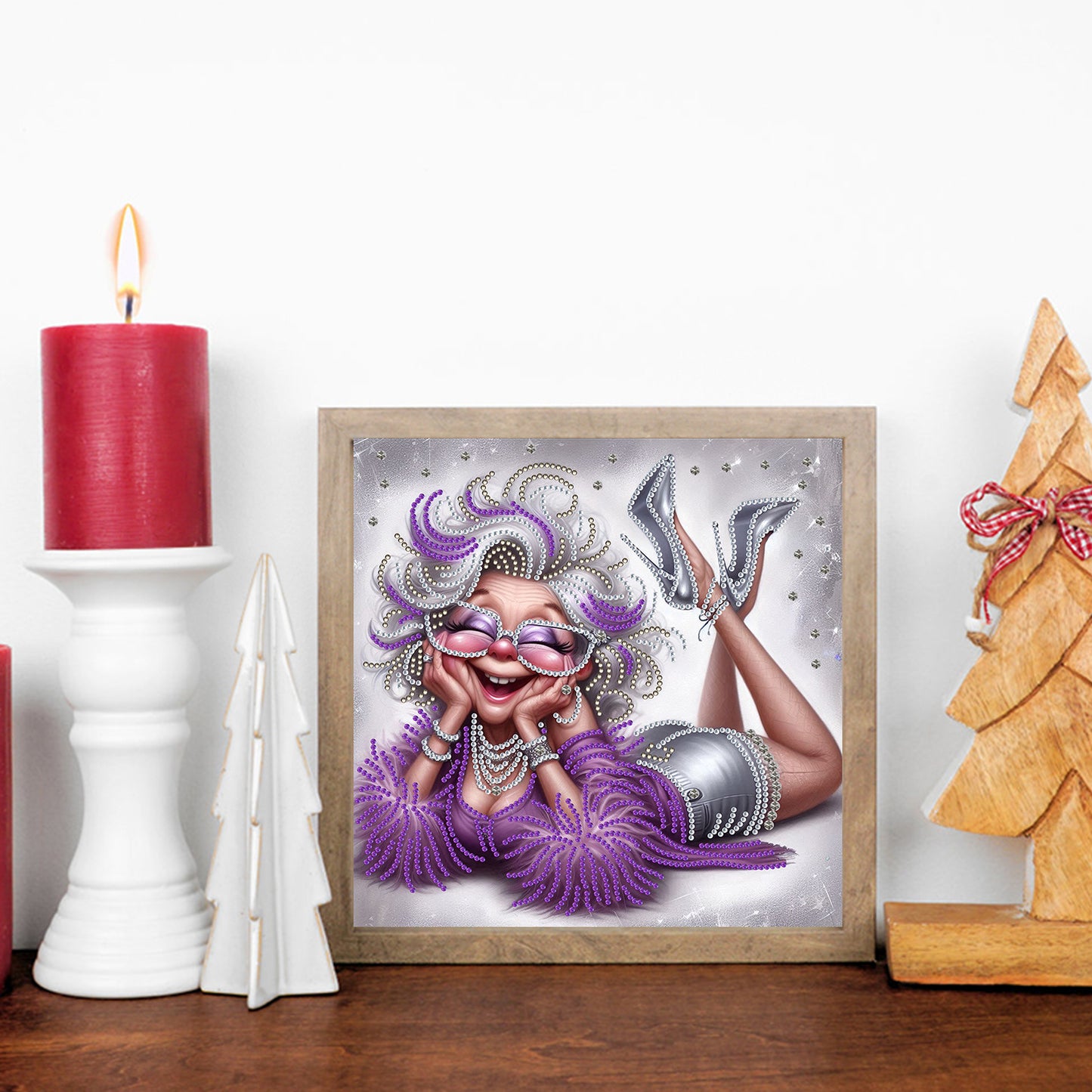 Cute Grandma - Special Shaped Drill Diamond Painting 30*30CM