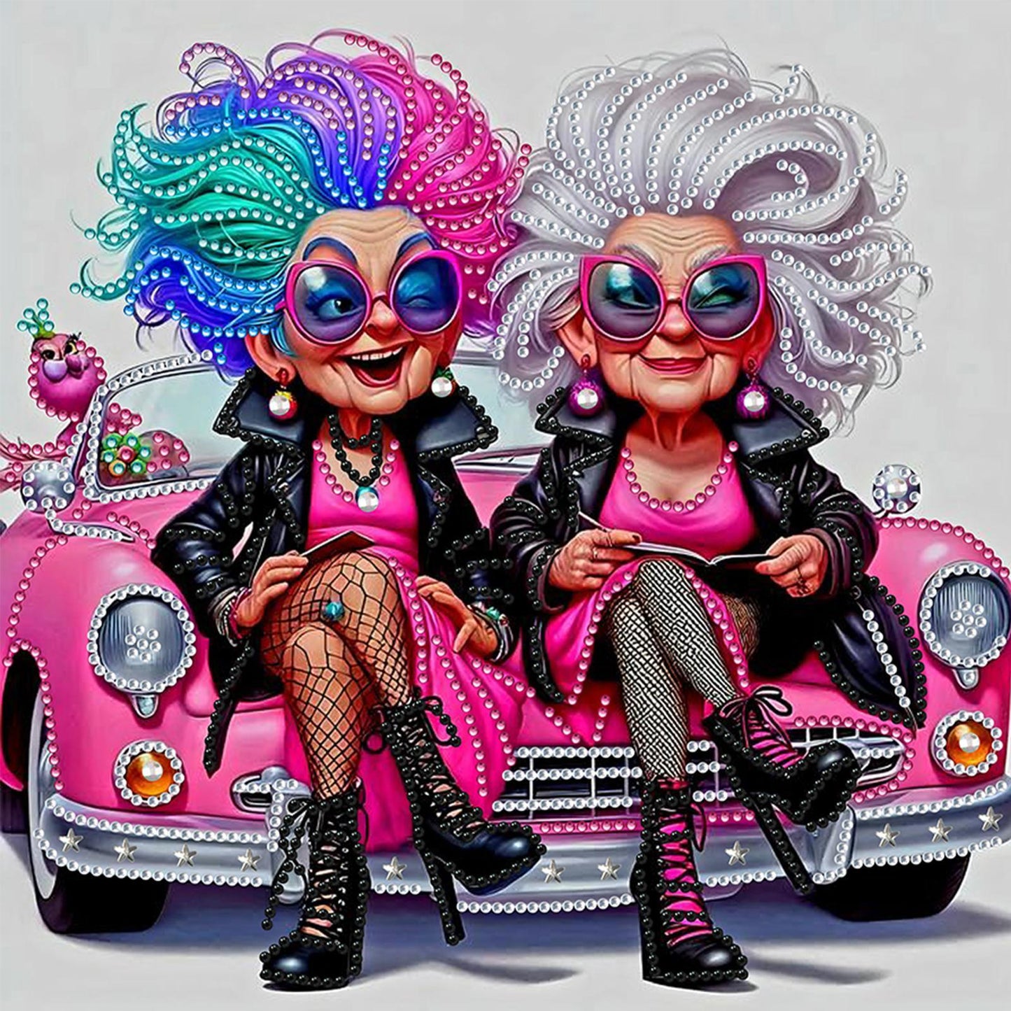 Cute Grandma - Special Shaped Drill Diamond Painting 30*30CM