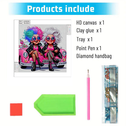 Cute Grandma - Special Shaped Drill Diamond Painting 30*30CM