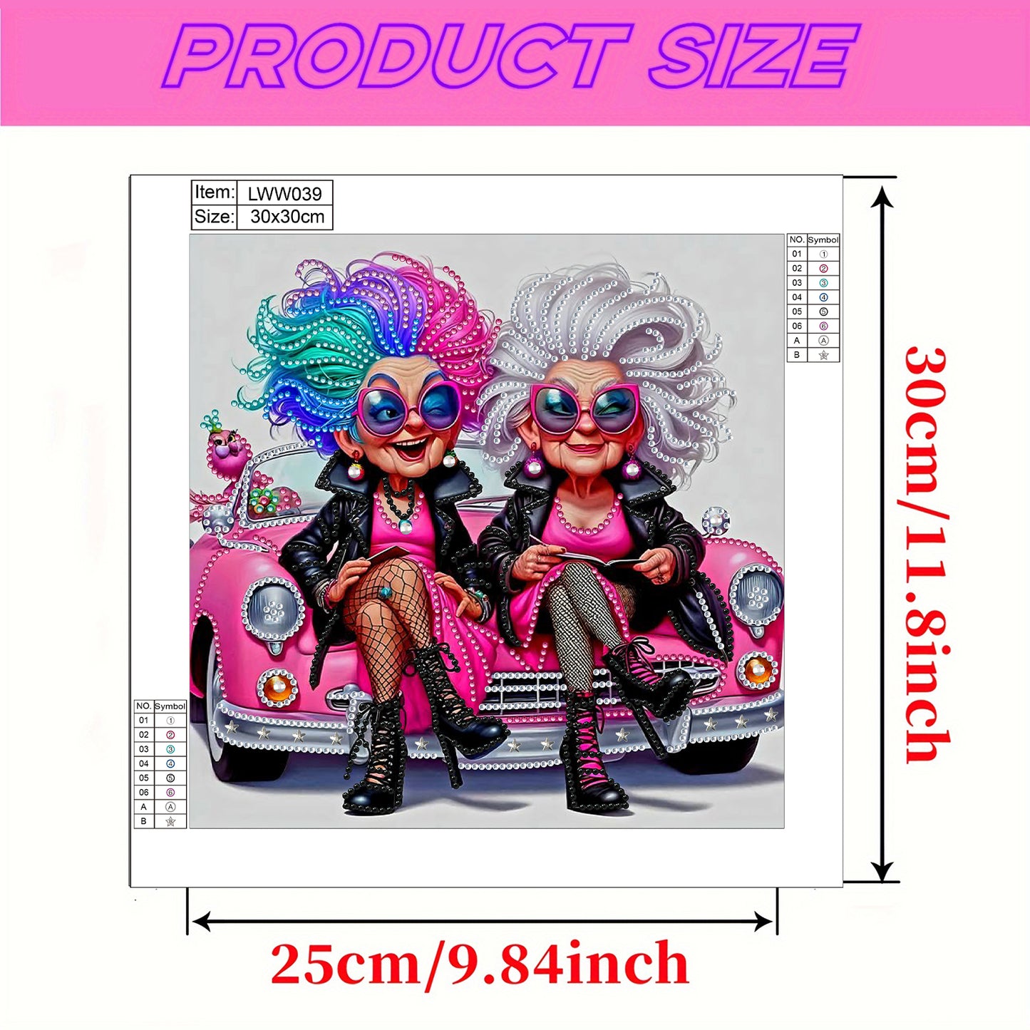 Cute Grandma - Special Shaped Drill Diamond Painting 30*30CM