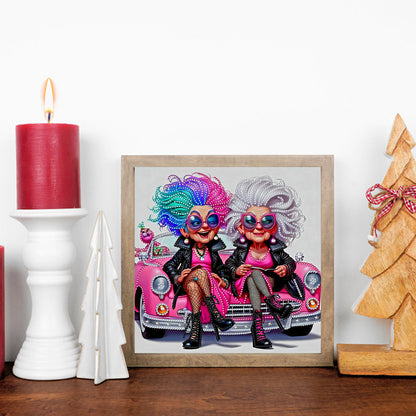 Cute Grandma - Special Shaped Drill Diamond Painting 30*30CM