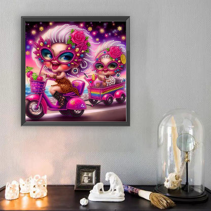 Cute Old Lady - Special Shaped Drill Diamond Painting 30*30CM