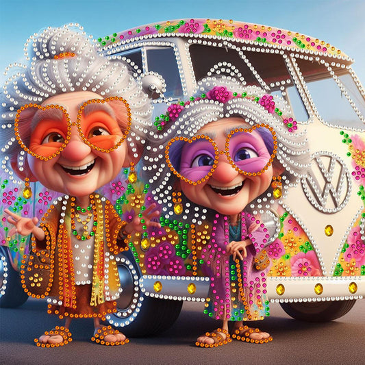 Cute Grandma - Special Shaped Drill Diamond Painting 30*30CM