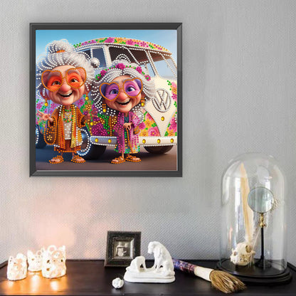 Cute Grandma - Special Shaped Drill Diamond Painting 30*30CM