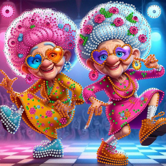 Cute Grandma - Special Shaped Drill Diamond Painting 30*30CM