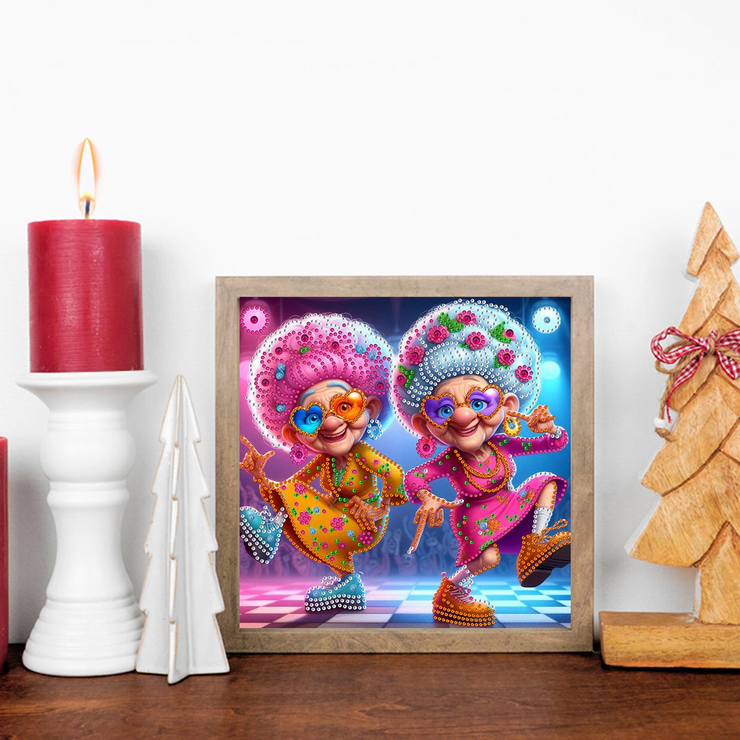 Cute Grandma - Special Shaped Drill Diamond Painting 30*30CM