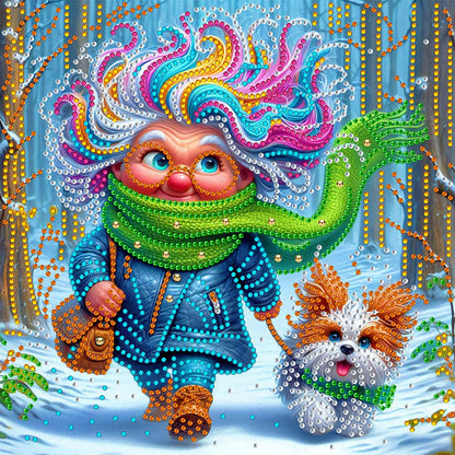 Cute Grandma - Special Shaped Drill Diamond Painting 30*30CM