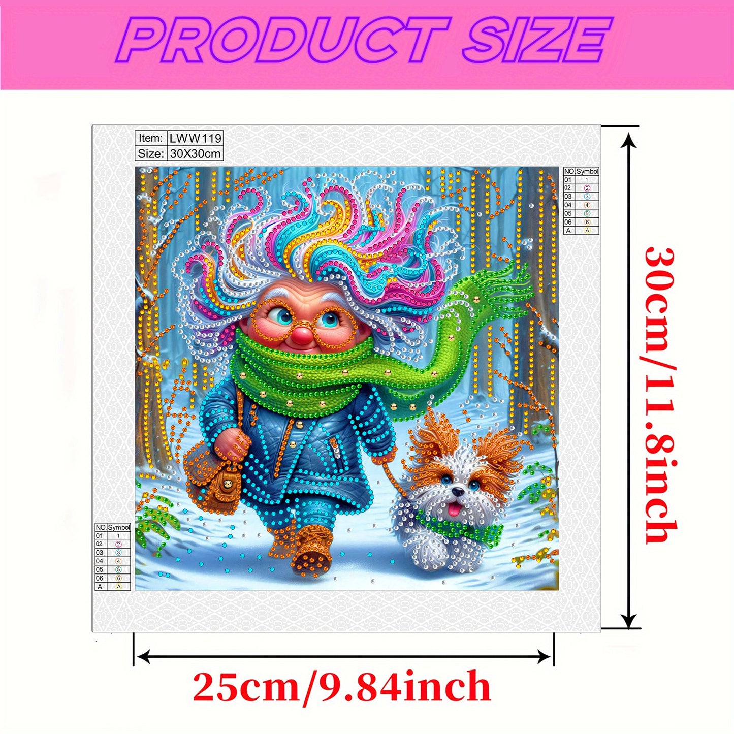 Cute Grandma - Special Shaped Drill Diamond Painting 30*30CM