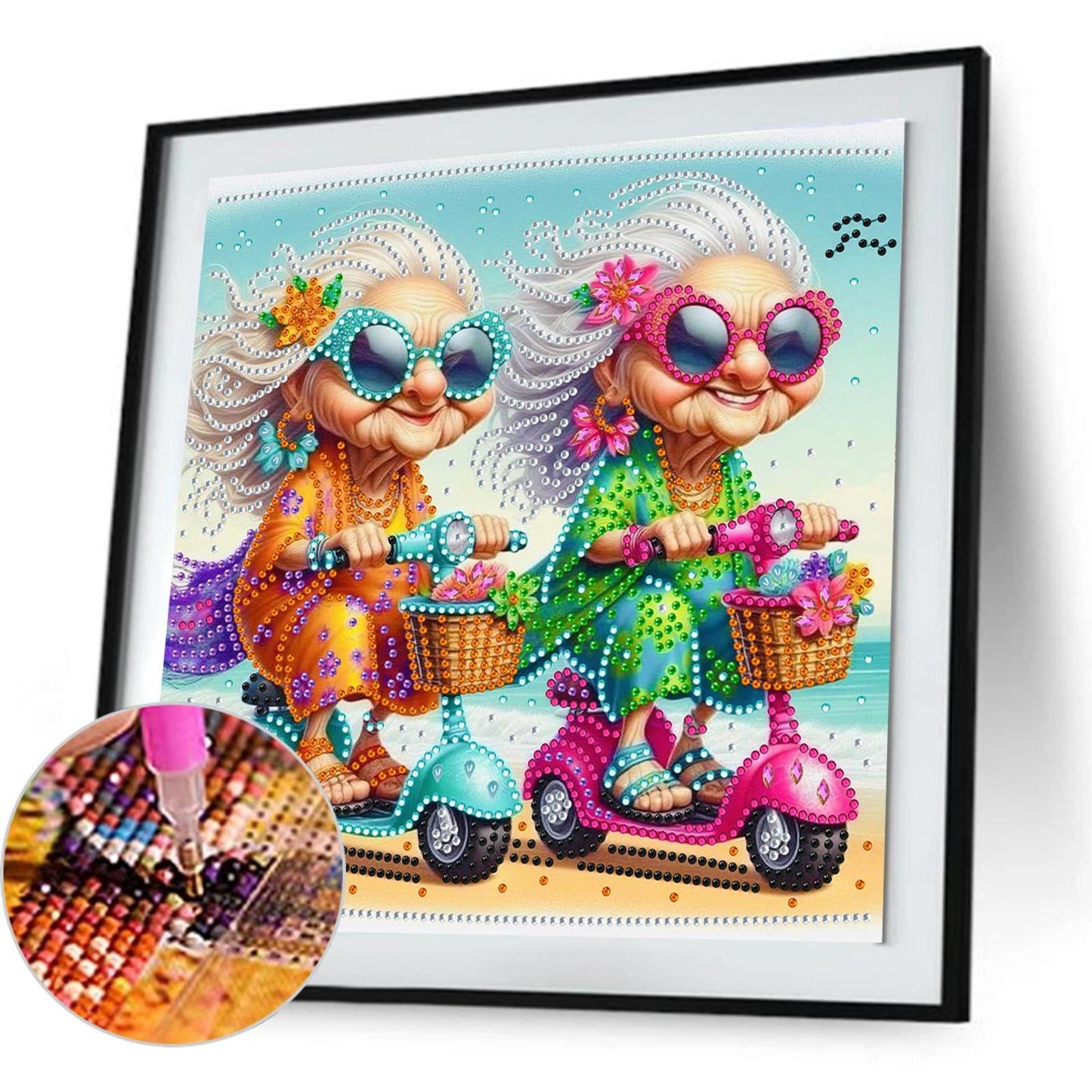 Cute Grandma - Special Shaped Drill Diamond Painting 30*30CM