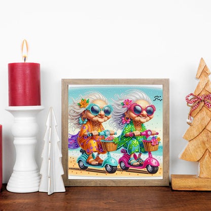 Cute Grandma - Special Shaped Drill Diamond Painting 30*30CM