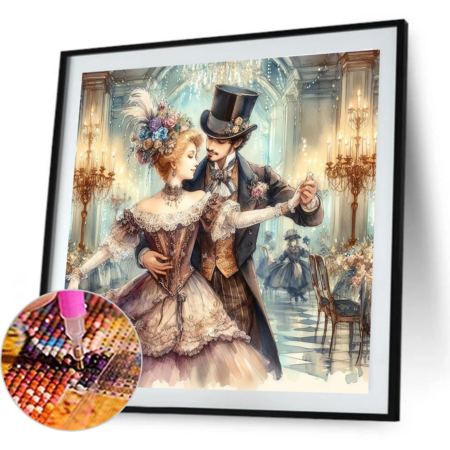 Vintage Dance Partners - Full Round Drill Diamond Painting 40*40CM