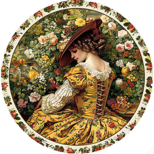Vintage Girl - Full Round Drill Diamond Painting 40*40CM