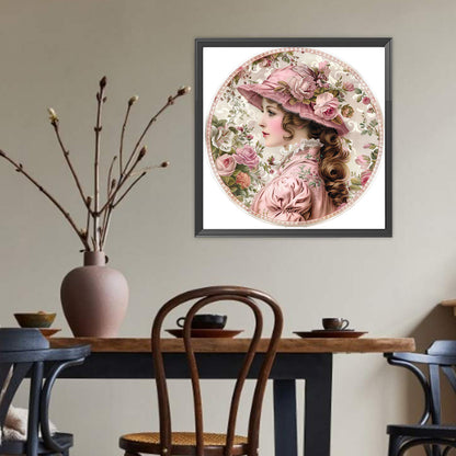 Vintage Girl - Full Round Drill Diamond Painting 40*40CM