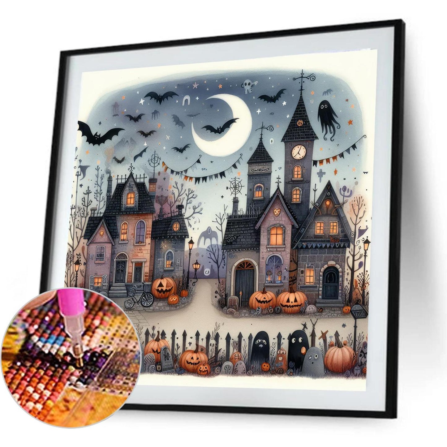 Halloween Street - Full Round Drill Diamond Painting 40*40CM