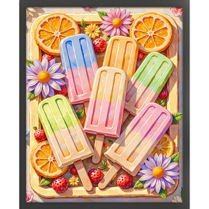 Fruit Rainbow Popsicle - 11CT Stamped Cross Stitch 60*75CM (Brand)
