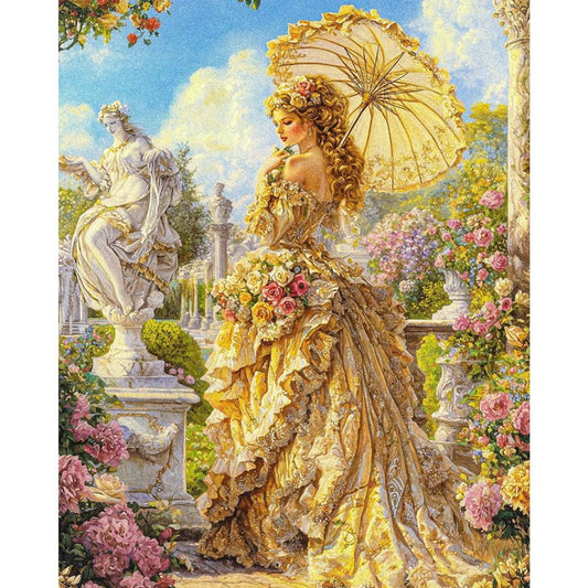 Victorian Girl - Full Round Drill Diamond Painting 40*50CM