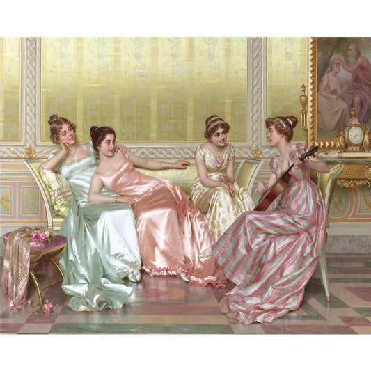 Vintage Girl - Full Round Drill Diamond Painting 50*40CM