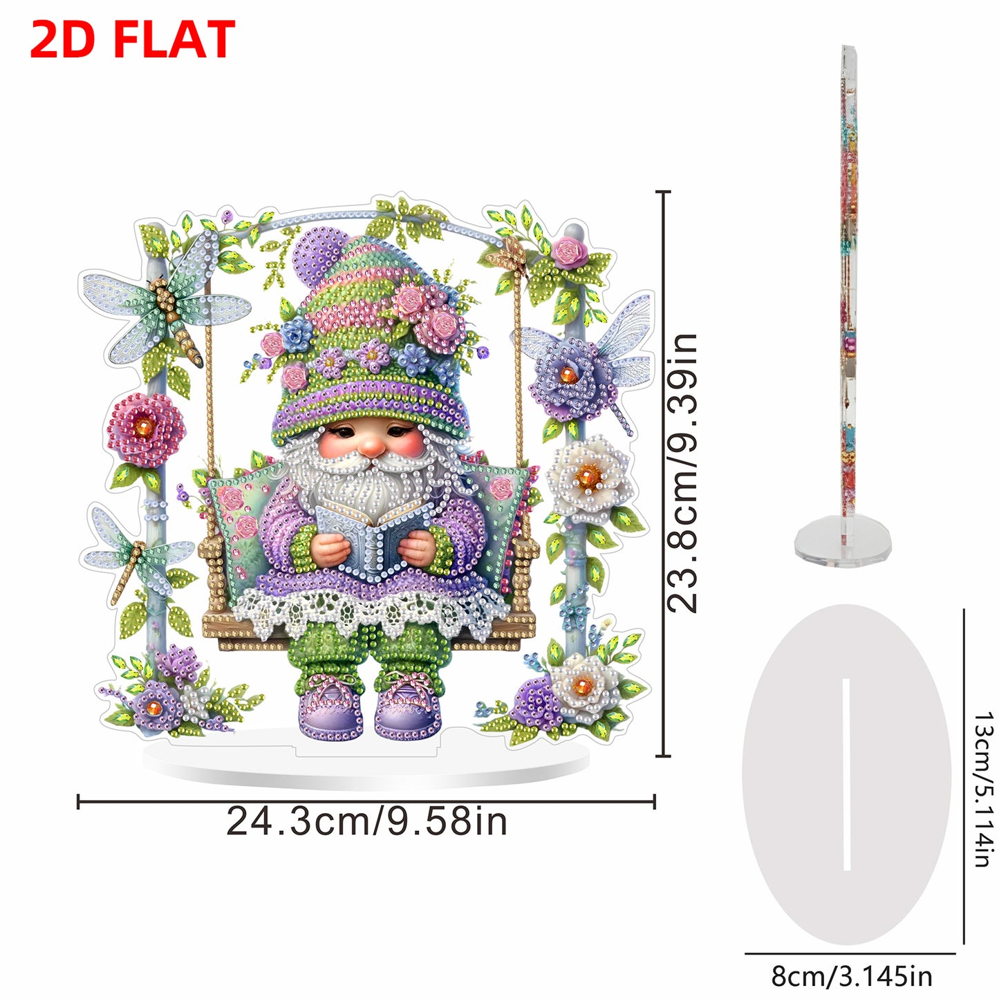 Goblin DIY 2D Flat Print Acrylic Desktop Diamond Art Kits 24x22cm Desktop Decor