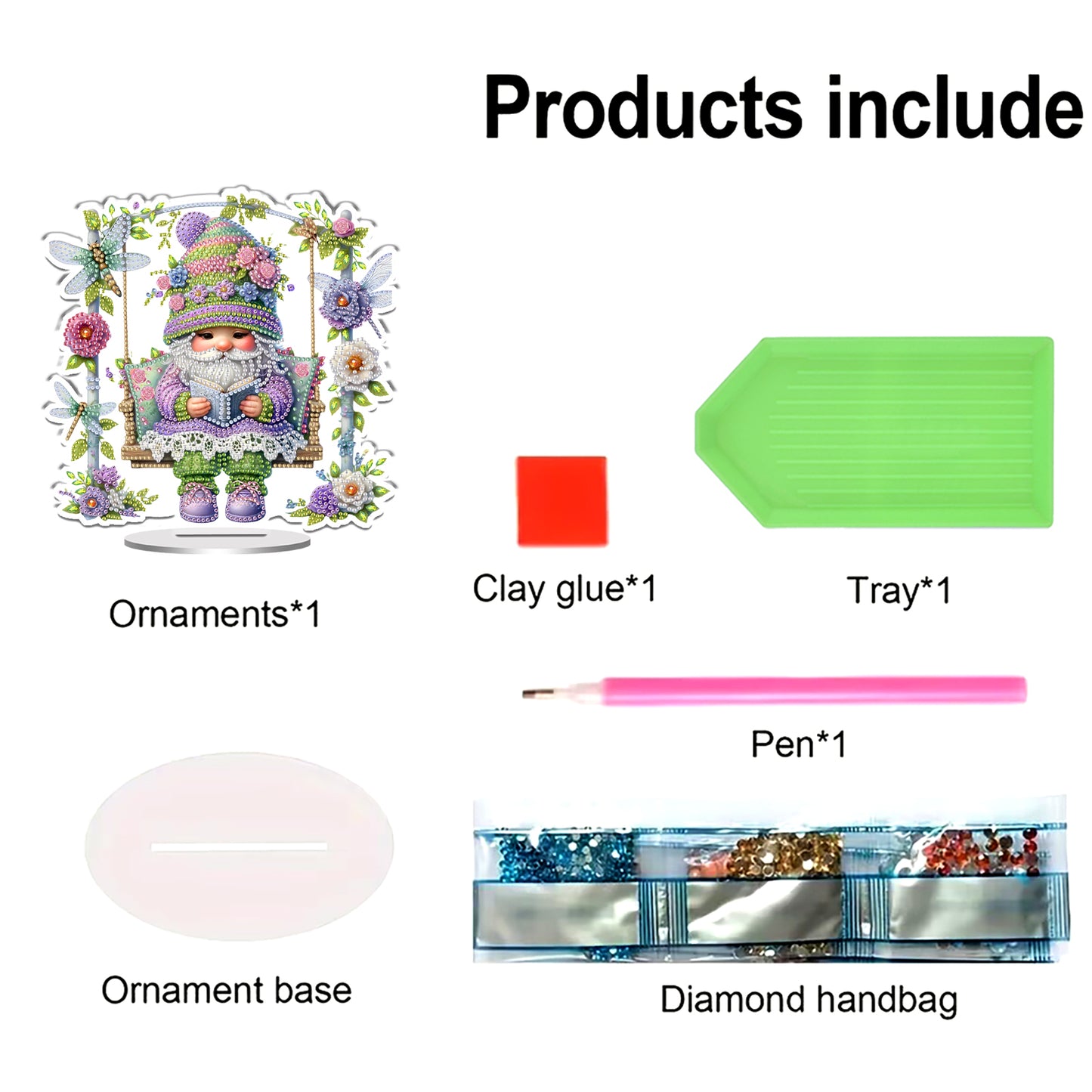 Goblin DIY 2D Flat Print Acrylic Desktop Diamond Art Kits 24x22cm Desktop Decor