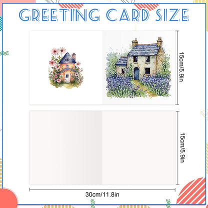 12Pcs Lavender DIY Diamond Painting Greeting Cards for Adult Holiday Gifts