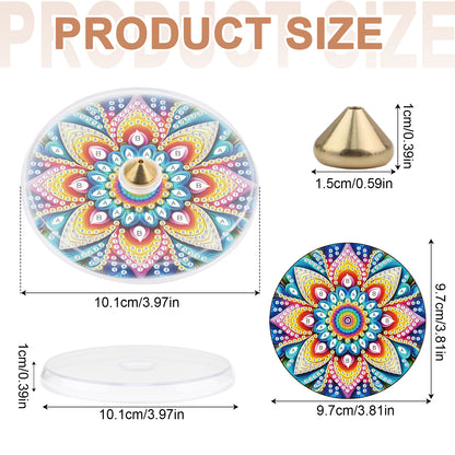 4pcs DIY Diamond Painting Incense Tray Incense Burner Stick Holder (Mandala)