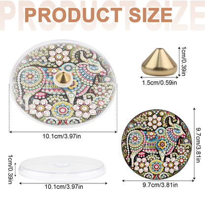 4pcs DIY Diamond Painting Incense Tray Incense Burner Stick Holder (Mandala)