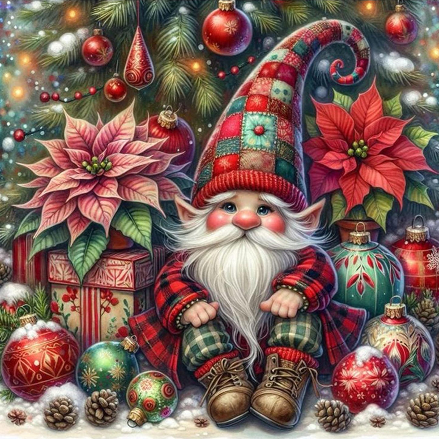 Christmas Elf - Full Square Drill Diamond Painting 40*40CM