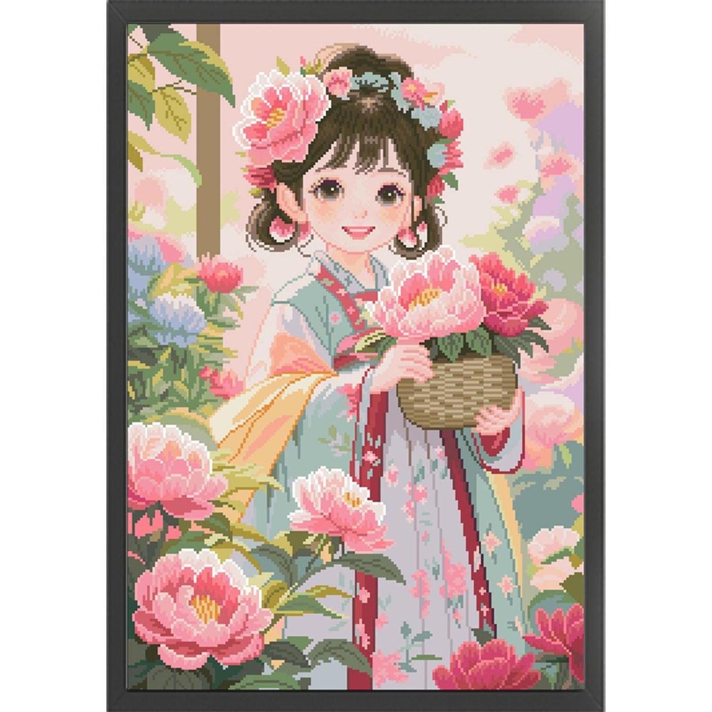 Ancient Style Girl - 11CT Stamped Cross Stitch 50*70CM (Mona Lisa Brand)