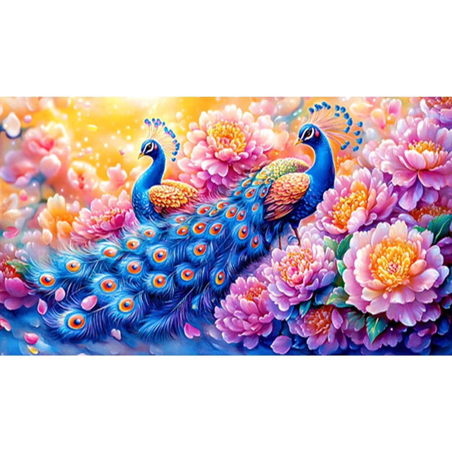 Peacock - 11CT Stamped Cross Stitch 90*50CM (Mona Lisa Brand)