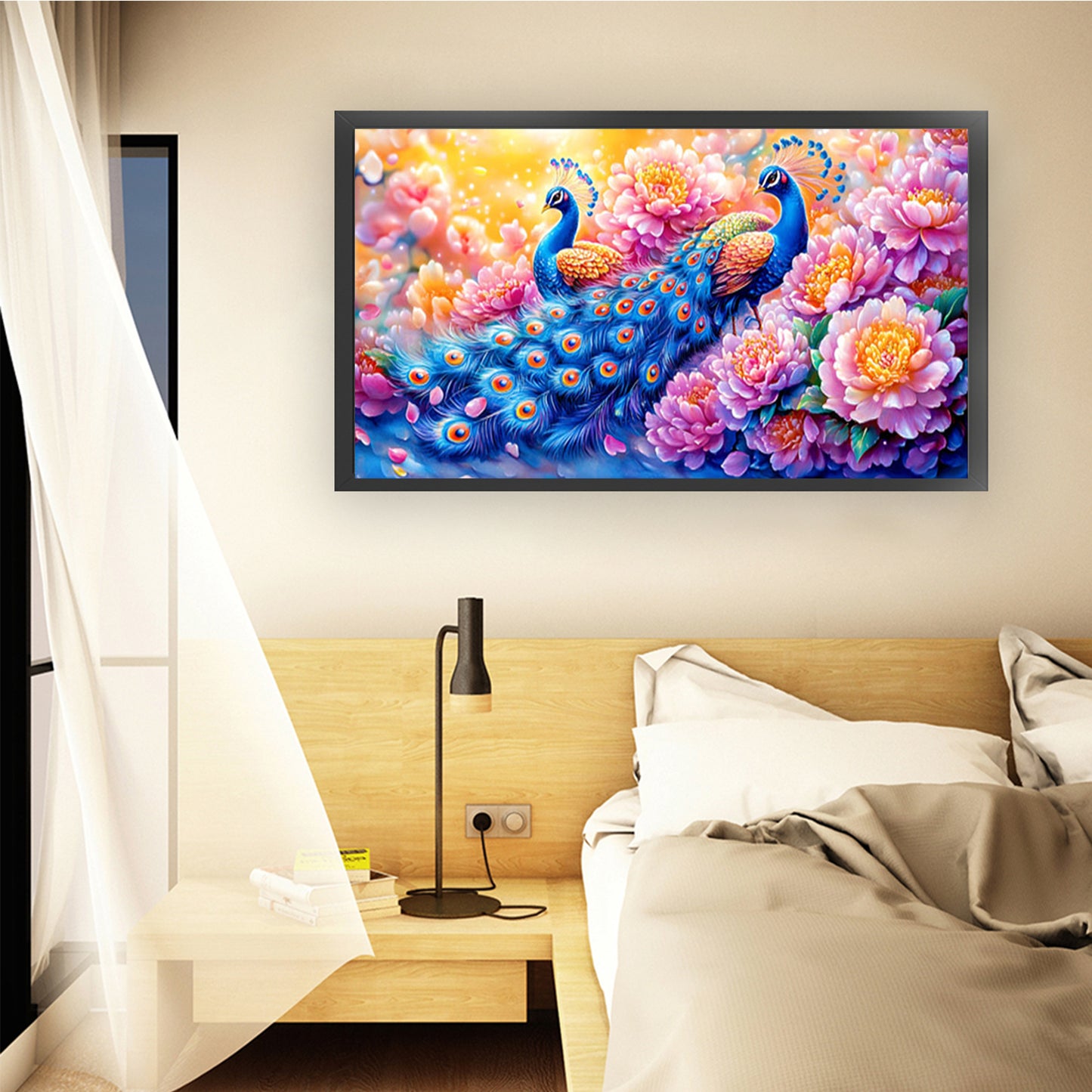 Peacock - 11CT Stamped Cross Stitch 90*50CM (Mona Lisa Brand)