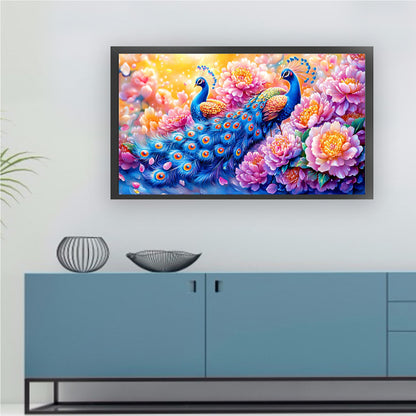 Peacock - 11CT Stamped Cross Stitch 90*50CM (Mona Lisa Brand)