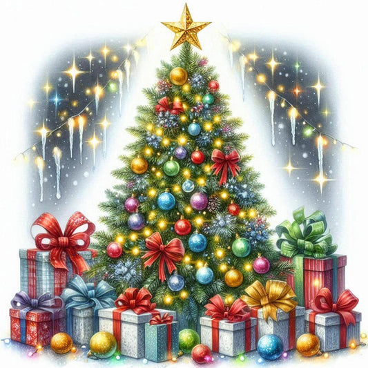 Christmas Tree - Full Round Drill Diamond Painting 40*40CM