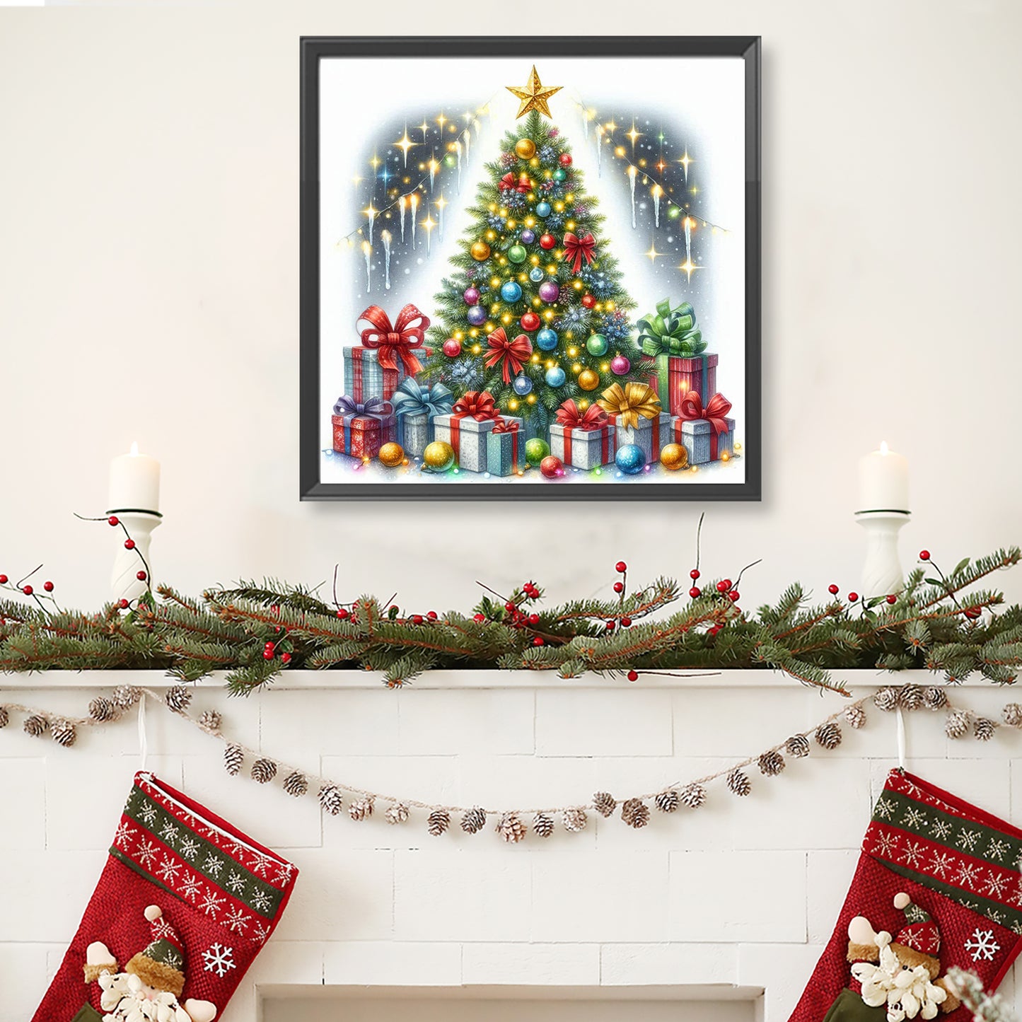 Christmas Tree - Full Round Drill Diamond Painting 40*40CM
