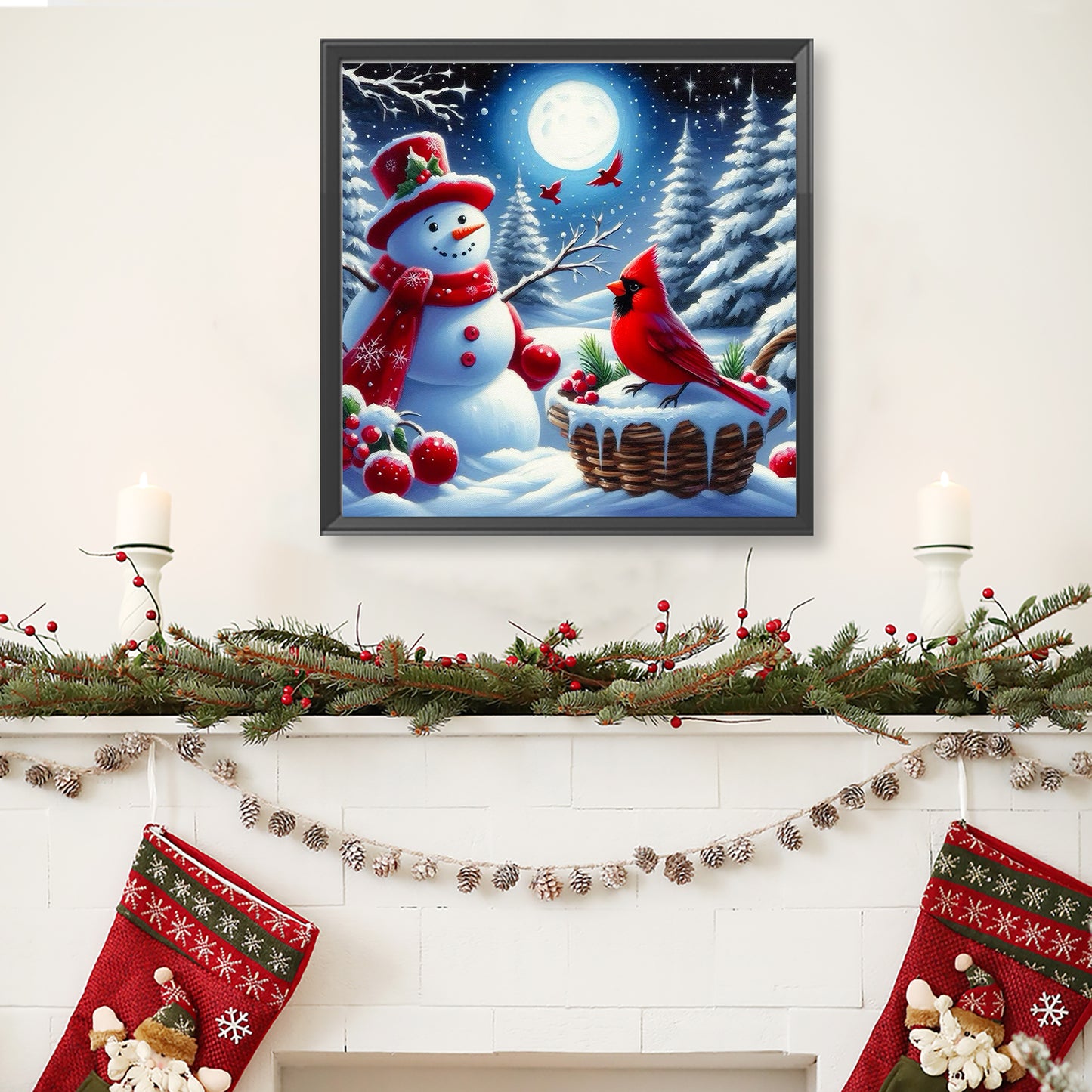 Snowman - Full Round Drill Diamond Painting 40*40CM