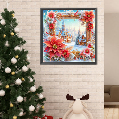 Christmas Snow Scene - Full Round Drill Diamond Painting 40*40CM