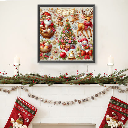 Christmas Atmosphere - Full Round Drill Diamond Painting 40*40CM