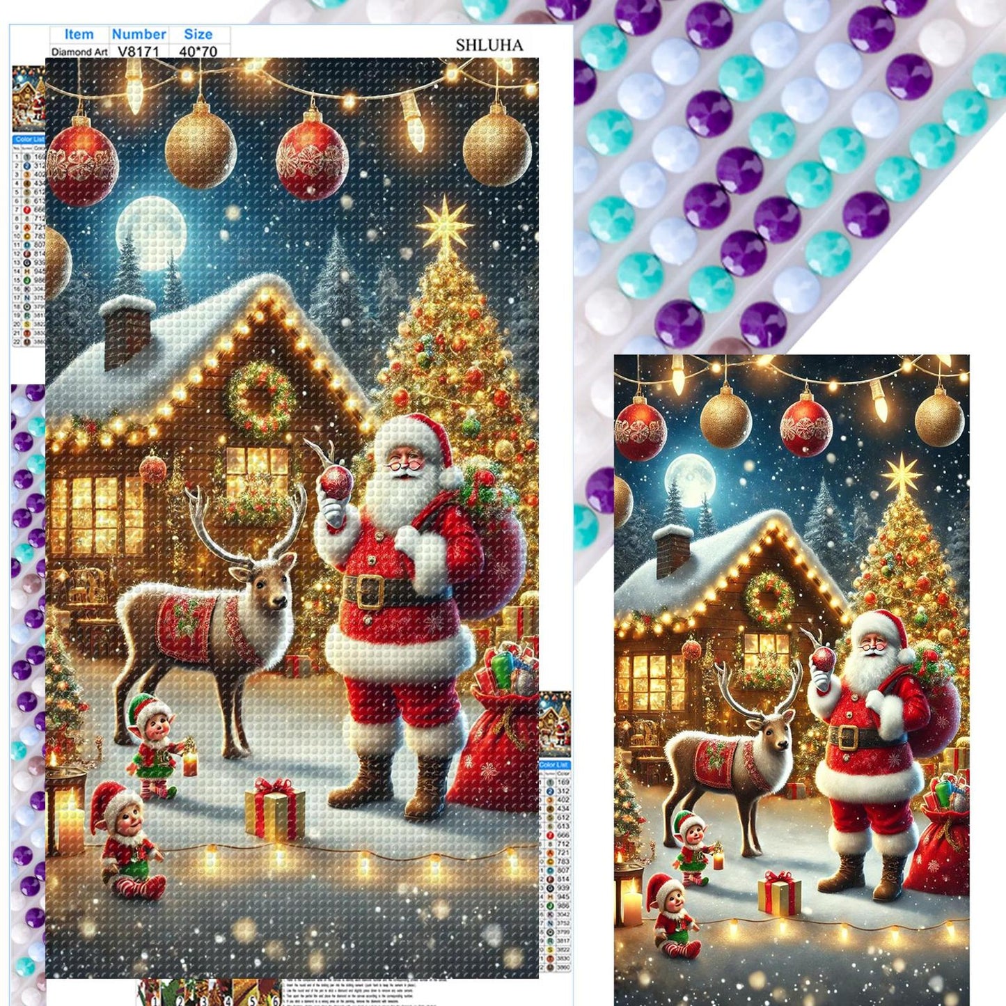 Santa Claus - Full Round Drill Diamond Painting 40*70CM