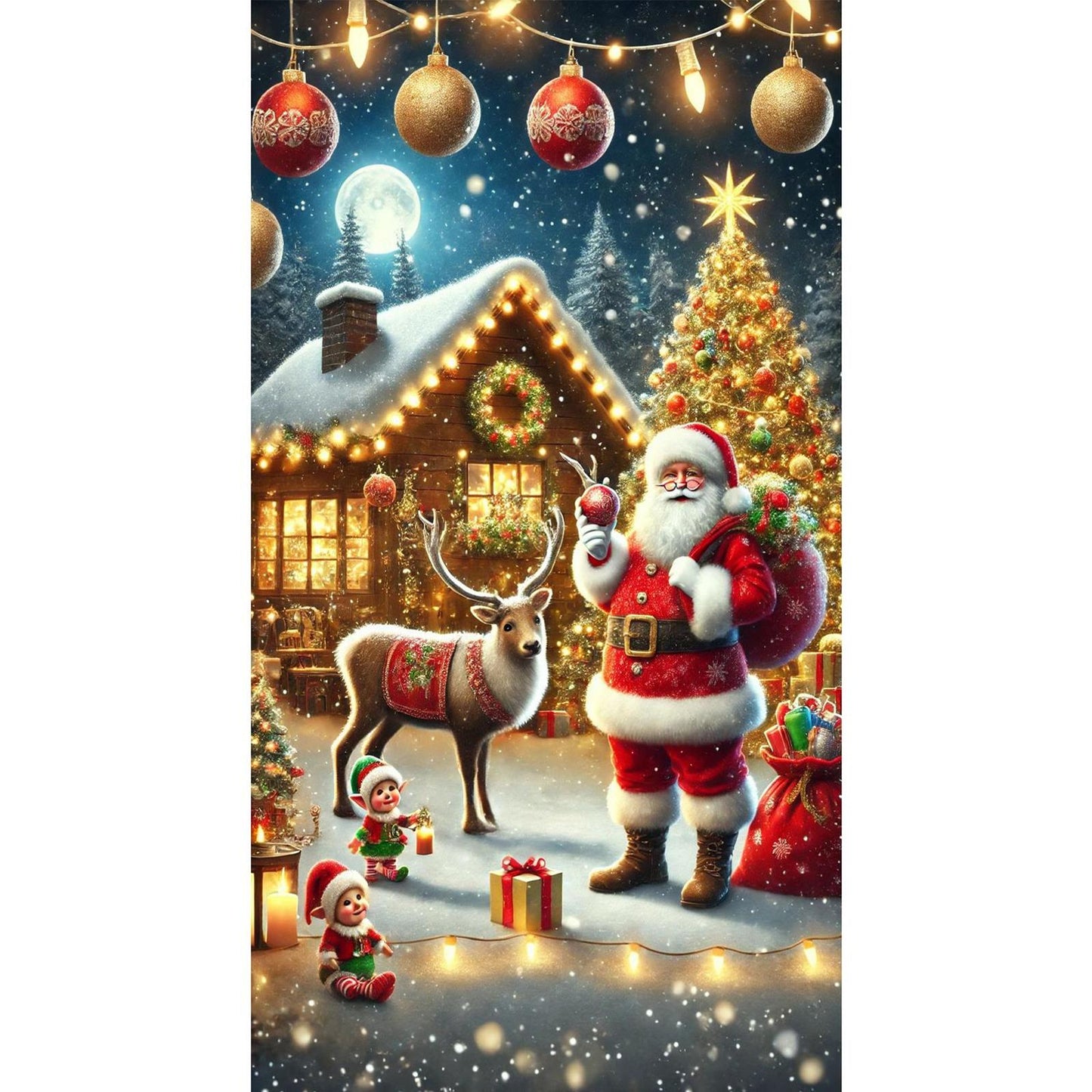 Santa Claus - Full Round Drill Diamond Painting 40*70CM