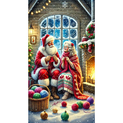 Christmas Couple - Full Round Drill Diamond Painting 40*70CM