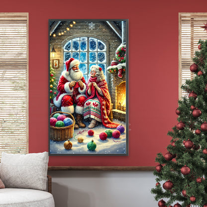 Christmas Couple - Full Round Drill Diamond Painting 40*70CM