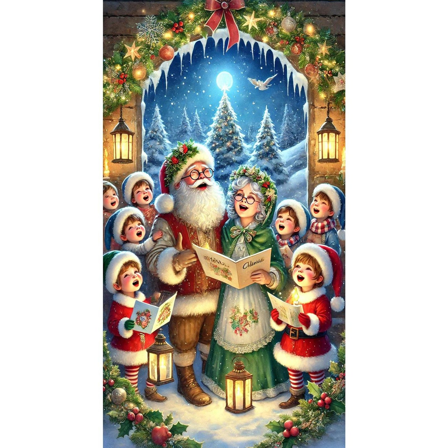 Christmas Atmosphere - Full Round Drill Diamond Painting 40*70CM