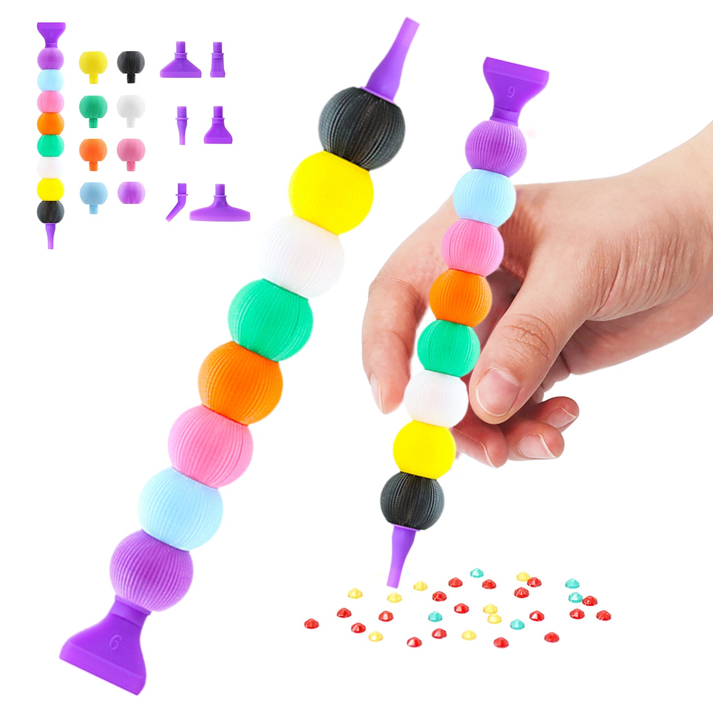 5D Diamond Painting Pen Kit Diamond Art Pen for DIY Diamond Art (8 Colors)