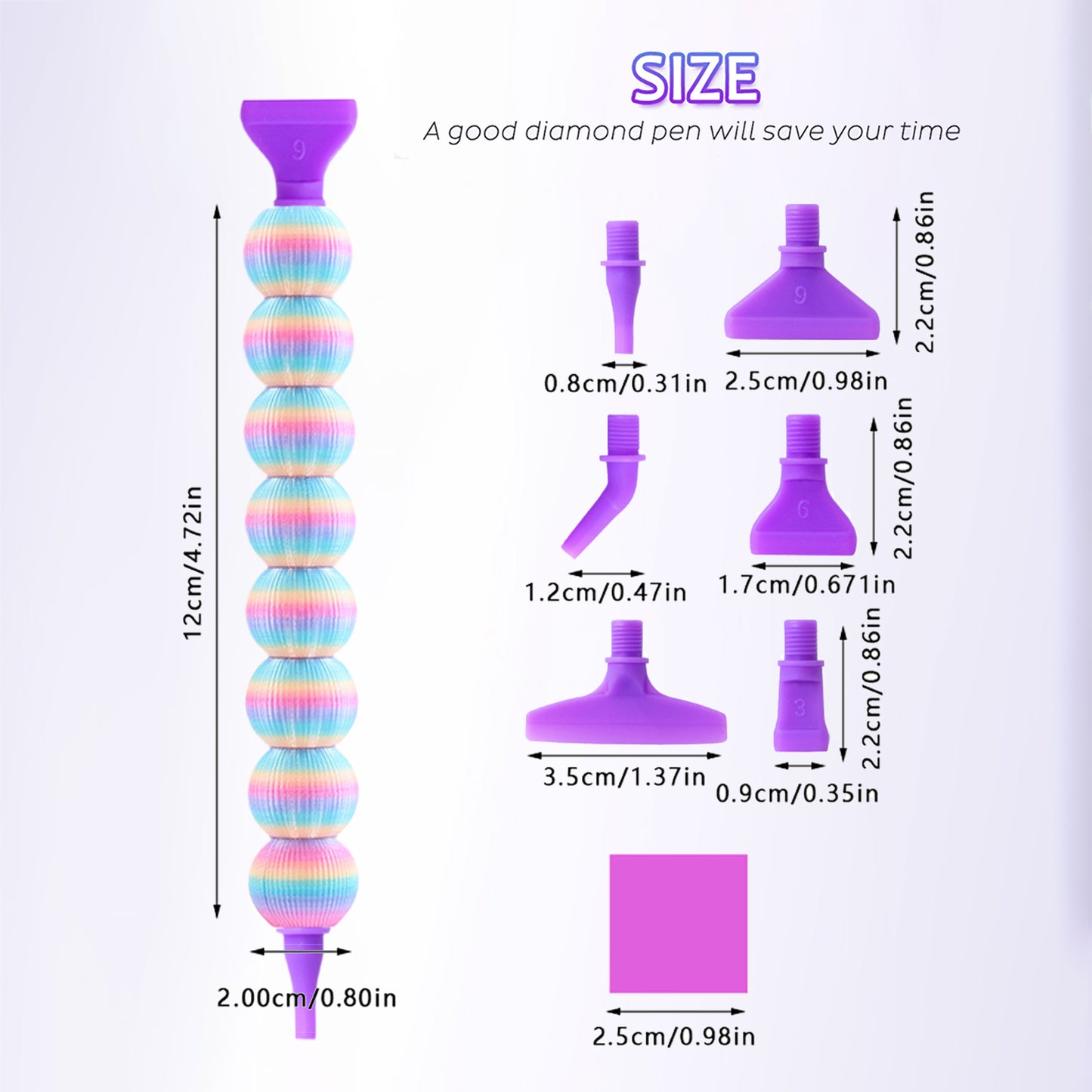 5D Diamond Painting Pen Kit Diamond Art Pen for DIY Diamond Art (Colorful)