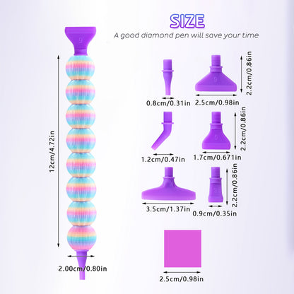 5D Diamond Painting Pen Kit Diamond Art Pen for DIY Diamond Art (Colorful)