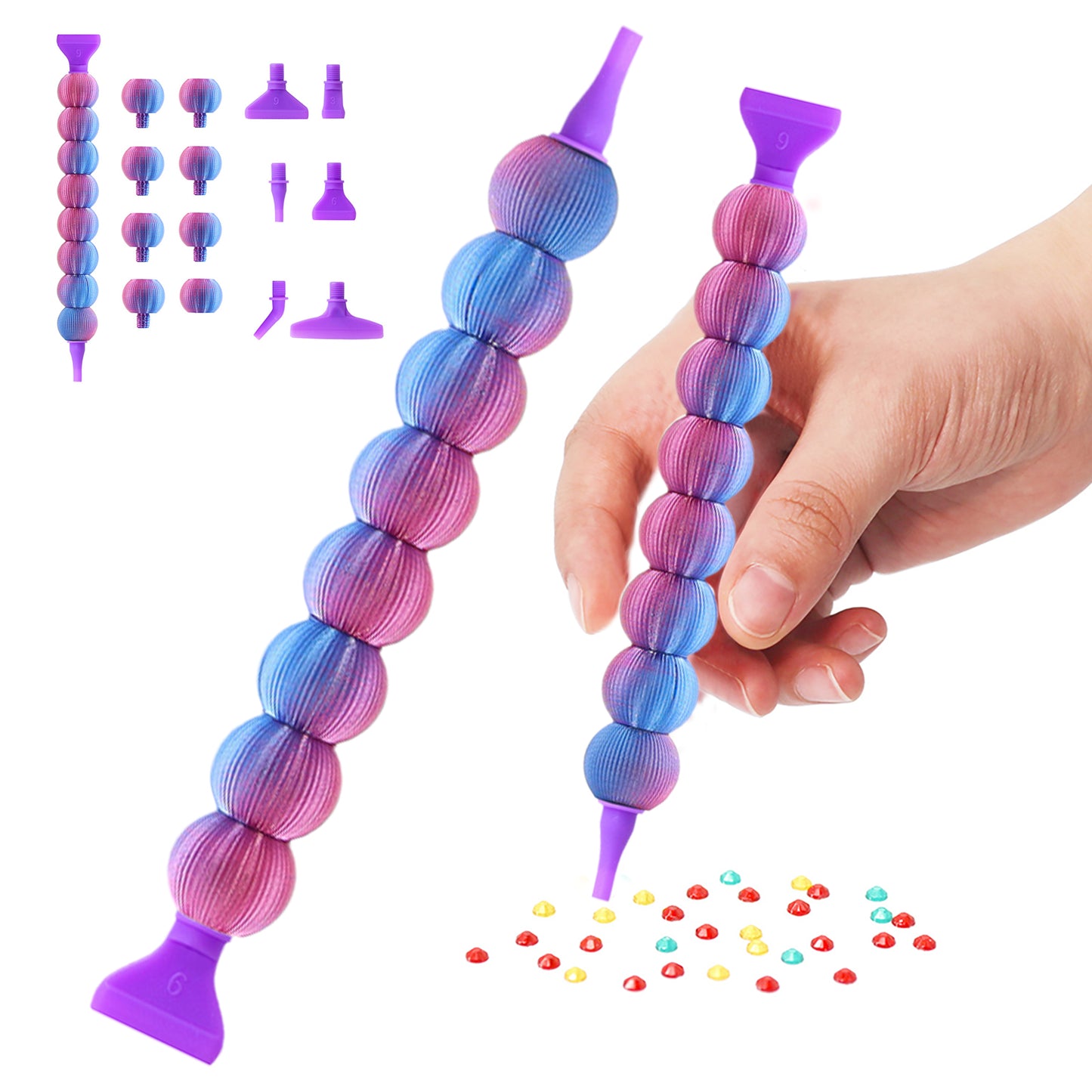 5D Diamond Painting Pen Kit Diamond Art Pen for DIY Diamond Art (Blue Purple)