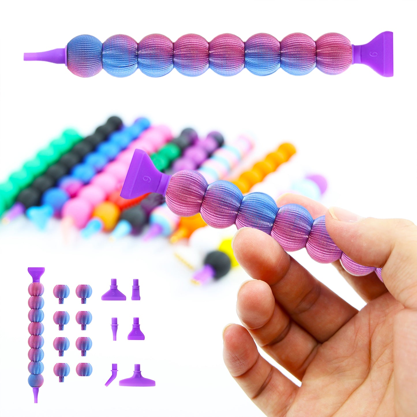 5D Diamond Painting Pen Kit Diamond Art Pen for DIY Diamond Art (Blue Purple)