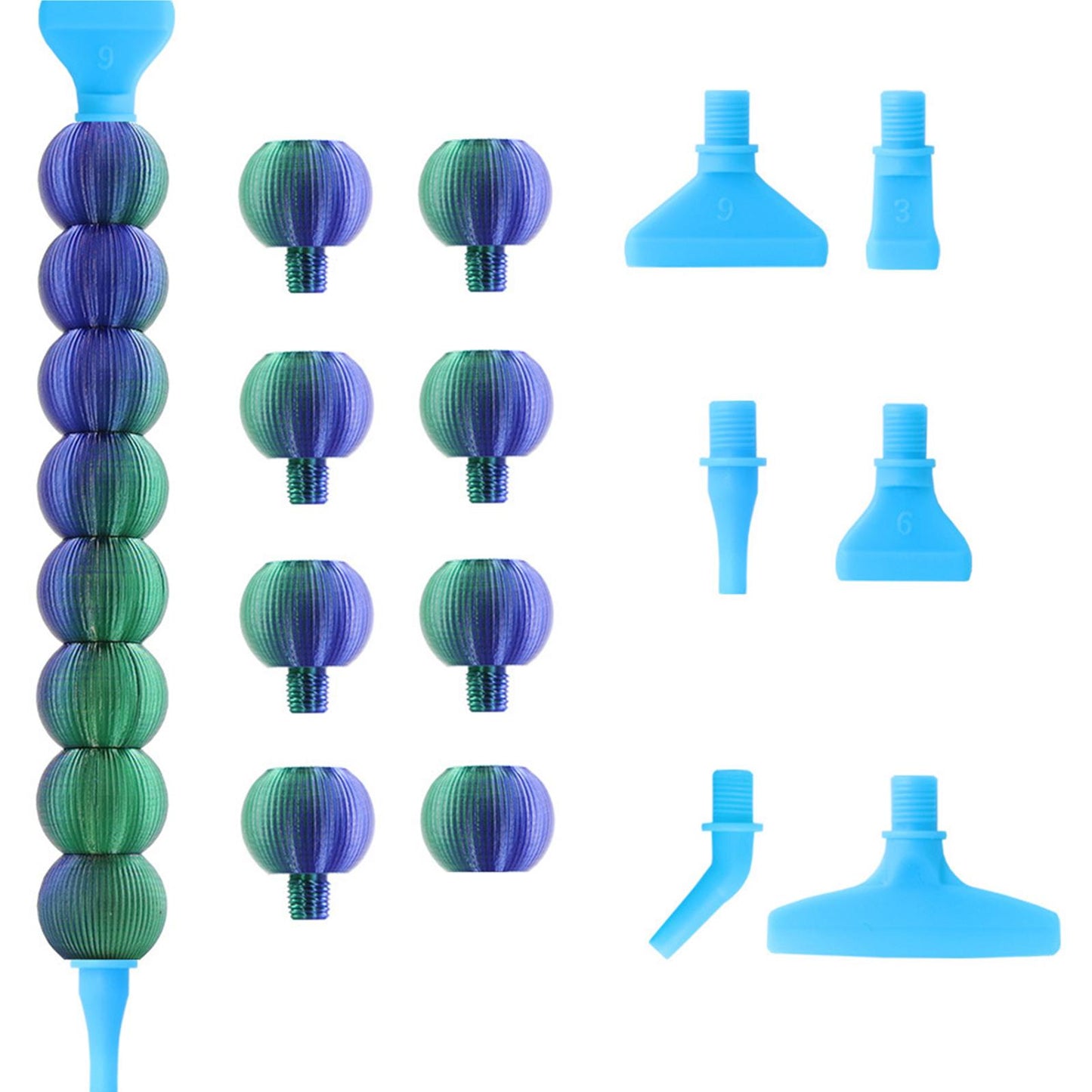 5D Diamond Painting Pen Kit Diamond Art Pen for DIY Diamond Art (Blue Green)