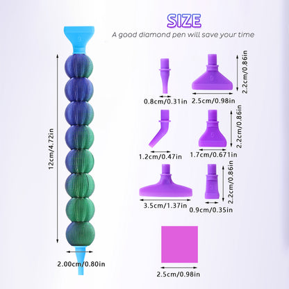 5D Diamond Painting Pen Kit Diamond Art Pen for DIY Diamond Art (Blue Green)