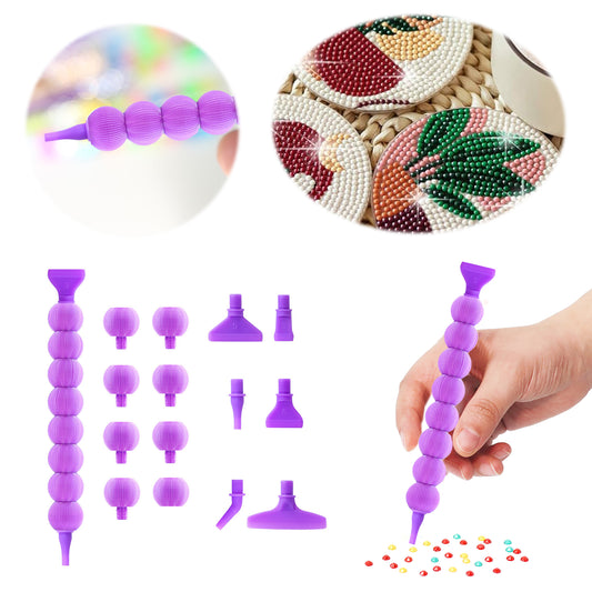 5D Diamond Painting Pen Kit Diamond Art Pen for DIY Diamond Art Tools (Purple)